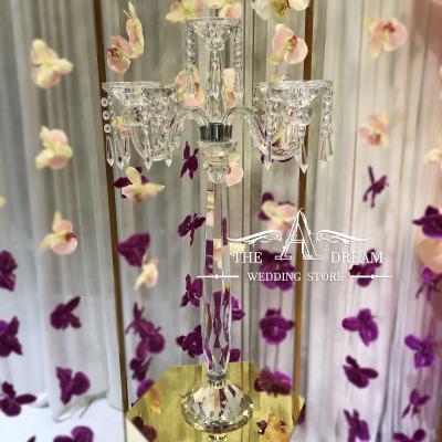 China Wedding Centerpiece 012 Wedding Centerpiece For Wedding Crystal Candelabra Table Centerpiece For Banquets 5 Heads From A Dream Wedding Store for sale