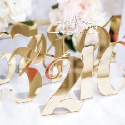 China TN001 New Banquets Wedding Table Decoration Acrylic Table Number For Event Banquets From Wedding Dream Store A for sale