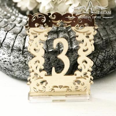 China TN008 New Banquets Wedding Table Decoration Acrylic Table Number For Event Banquets From Wedding Dream Store A for sale