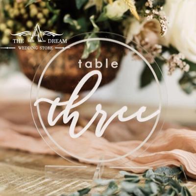 China TN017 New Banquets Wedding Table Decoration Acrylic Table Number For Event Banquets From Wedding Dream Store A for sale