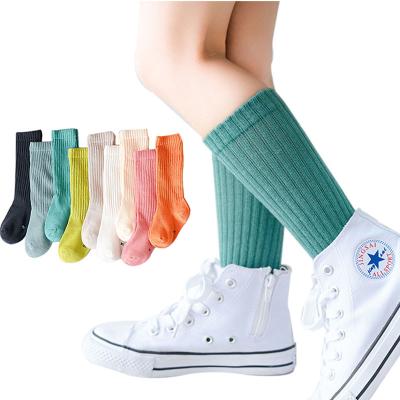 China Custom Cotton Colored Kids Baby Slouch Socks Eager QUICK DRY Little Girls Socks Long Top for sale