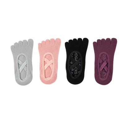 China Wholesale non-slip fitness QUICK DRY five finger women non-slip yoga socks for sale