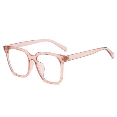 China Korean version of fashion sunglasses K8004 female tr90 glasses large frame square light blue anti flat frame for sale