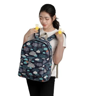 China Wholesale Fashion Trendy Unisex Custom Printing Waterproof Coated Canvas School Backpacks Laptop Massage Back Bag With Electric Kneading for sale