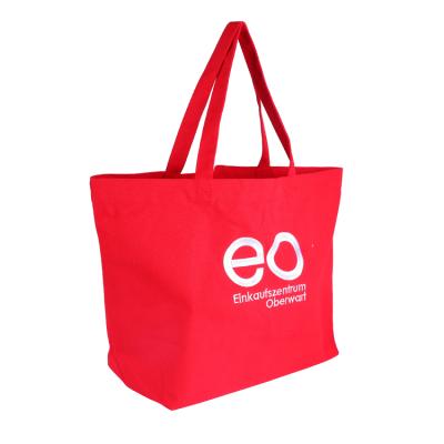 China Eco-friendly Custom Printed Material Cotton Tote Shopping Bags BSCI Cotton Bag Red Color Cotton Bag Canvas for sale