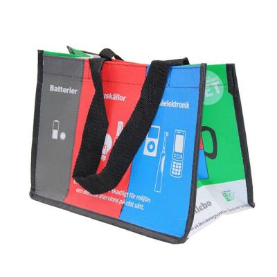 China Factory audit RPET eco handled durable bag with full printing inside pocket for sale