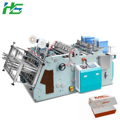 China Producing Automatic Corrugated Medicine Cosmetics Cardboard Sweet Pizza Cake Lunch Fast Food Packaging Paper Box Forming Making Machine Te koop