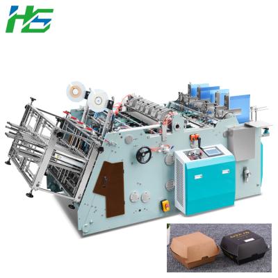 China Production of high-speed and stable automatic glue-spray three-dimensional carton forming machine hamburger box french fries box machine Te koop