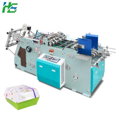 Cina food & Beverage factory hamburger box, portable food packaging box, three-dimensional paper box forming machine in vendita