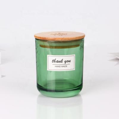 China Home Decoration CJ574 Fast Delivery OEM Accept Candle Container With Wooden Lid for sale