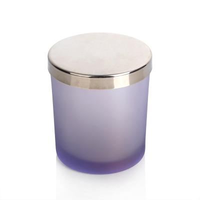 China OEM Religious Hot Selling Activities Glass Jar With Lid Color Candle Holder Factory for sale