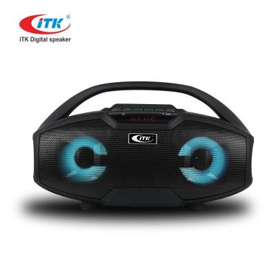 China Mini 2021 New Products Low Price Karaoke Party Tooth ITK 30w Cd Blue Wireless Rechargeable Boombox Light Waterproof Portable Speaker for sale