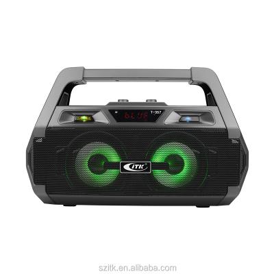 China Hot Selling Professional Wireless Chinese Leading 5 Speaker ITK Amazon Amazon Speaker Portable Audio Bocinas With Glowing Disco Light for sale