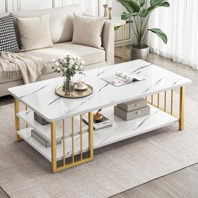 China Easy-clean Simple marble cabinet in modern living room Nordic simple coffee table Rock plate TV cabinet and coffee table Combination for sale