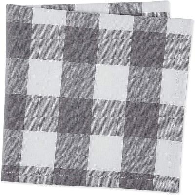 China Recycle Wholesale Gray 20x20 Inch White Plaid Cotton Towel Cloth Napkin Square Dining Table Scarf Cotton For Restaurant for sale