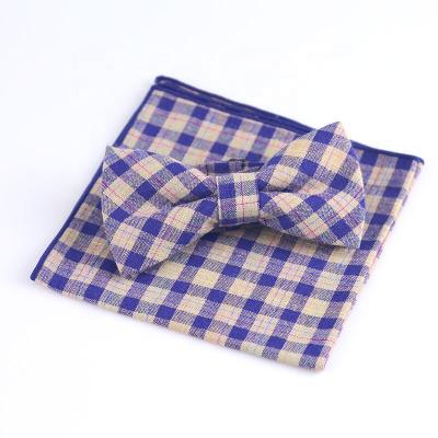 China Junye Amazon Best Seller New Styles Sustainable Plaid Cotton Dog Bandanas With Bow Tie for sale