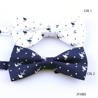 China 100% factory price 100% direct handmade simple and elegant designs neckerchief cotton boys bow tie for kids for sale