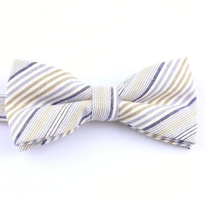 China 100% Handmade Hot Selling Multi-colors Stripes Exquisite Cotton Good Selling Custom Bow Ties for sale