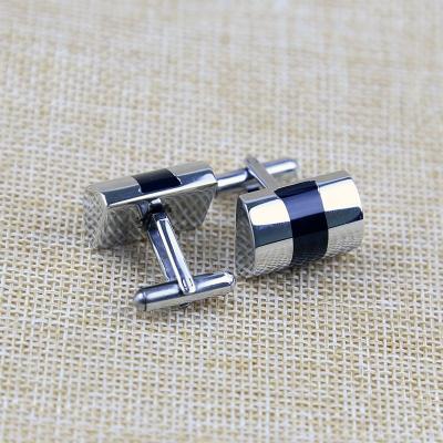 China JY Wholesale Cheap High Quality Silver Men's Cufflink Stainless Steel Cufflinks Eco-friendly Custom Men's Cufflinks for sale