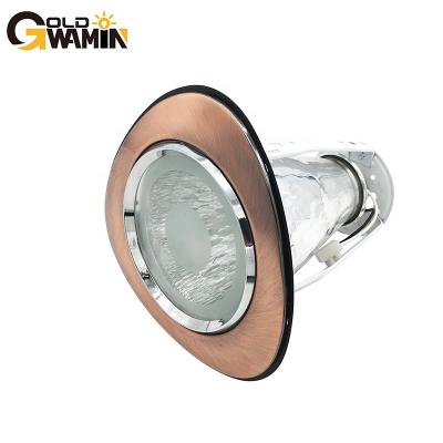 China Traditional Triangle style E27 recessed downlight fixture with glass cover for sale