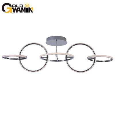 China Surface Mounted Multiple light heads modern style led ceiling ring light in customized design for sale