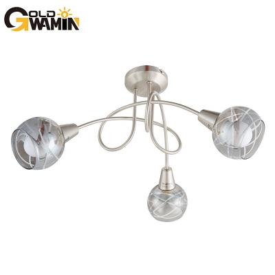 China Modern Smoked glass E14 standard multiple light heads 40w led spot light in custom design for indoor decorating for sale