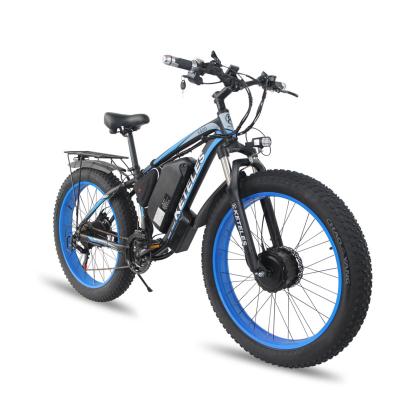 China Aluminum Alloy KETELES K800 Double Wheel Drive 2000W Motor 17.5AH 26x4.0 Inch Powerful Tire E-bike Lithium Battery Electric Bicycle for sale