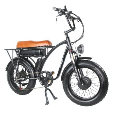 China Electric Bike 2000W Two Wheel Electric Bike 20Ah Lithium Battery Double Motor KF8 Aluminum Alloy E-Bike Fat Bike for sale