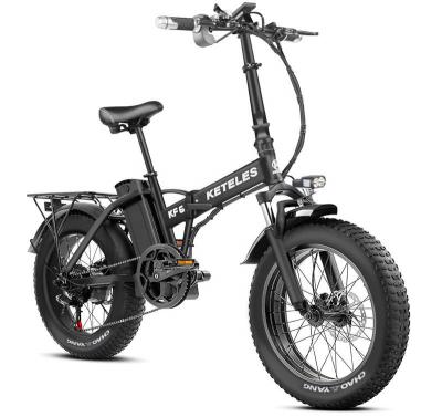 China 6061 aluminum alloy KF6 20x4.0 inch fat tire folding E-bike 1000W motor 18AH lithium battery electric bicycle bicycle for sale