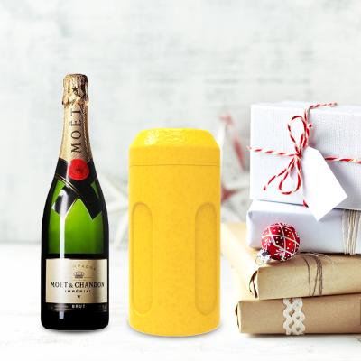 China 2021 New Wine Accessory Double Wall Stainless Steel Wine Champagne Cooler Mobile Sustainable Unique Portable Premium Wine Fridge for sale