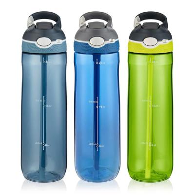 China OEM BPA Free Sustainable Clear Plastic Sport Drinking Water Bottle 1L With Squeeze Type CUP for sale