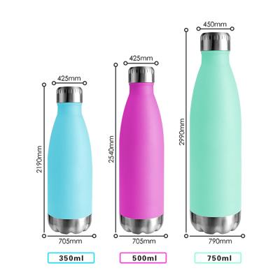 China 350ml/500ml/750ml Viable 12 Hours/24 Hours BPA Free Reusable Kids Cold Leakproof Double Walled 18/8 Stainless Steel Thermos Flask for sale