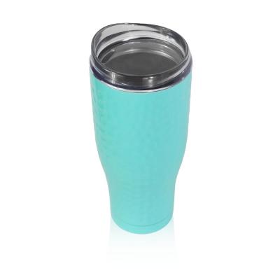 China Viable Wholesale 20oz Spray Hammer Blue Dot Vacuum Insulated Stainless Steel Double Walled Tumbler Cups for sale