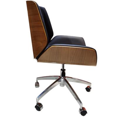 China Low Price (Height) 200kgs Swivel Chair Adjustable Low Back Nordic Personal Computer Chairs Office Leather Chair for sale