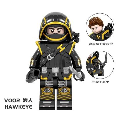 China DIY Building Brick V002 MG0200 Superhero Hawkeye Ronin Movie 4 Building Blocks Mini Action Figures Toy V001 V003 V004 V005 V006 V007 Endgame for sale