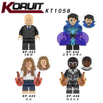 China KT1058 DIY Building Brick KT1058 Professor Marvel Super Heroes Doctor Strange Wanda Captain With Accessories Mini Building Blocks Figures Toys For Children for sale