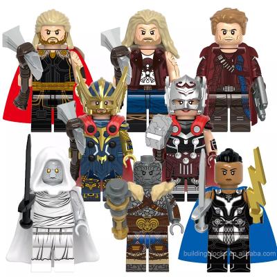 China DIY Building Brick X0339 Gorr Korg Valkyrie Love and Thunder Thor 4 Super Heroes Mini Action Building Block Figure Juguetes Kids Toy Gift for sale