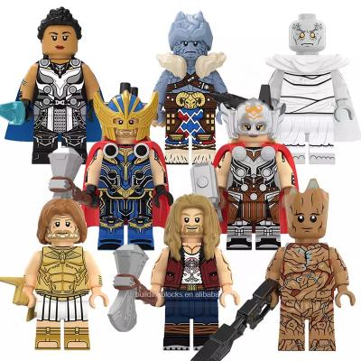 China DIY Building Brick KT1062 WM6146 KF6161 Super Heroes Star Lord Thor Valkyrie Mighty Thor: Children of Love and Thunder Mini Movie Figures Building Blocks for sale