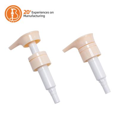 China Factory Plastic Cosmetic Bottles BAOLI Head Ribbed 33/410 38/410 Smooth Lotion Shampoo Dispenser Pump for sale