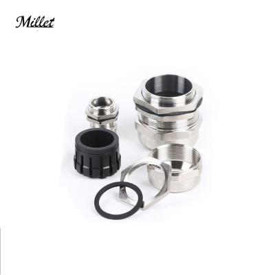 China Millet Electrical Accessories 304 316 Waterproof Stainless Steel M Cable Gland Metal Wire Seals M8-M63 Wire IP68 Connector Cable Accessories for sale