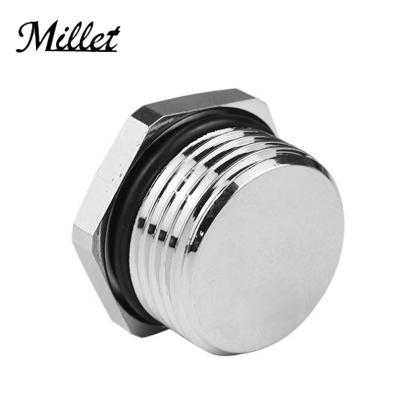 China Brass External Socket Waterproof And Dustproof IP68 Screw Hexagon PG Stainless Steel Metric Hex Socket Cover Thread Thread Piece for sale