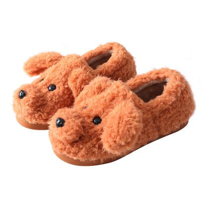 China 2021 New Style Victory World Fashion Trend Dog Plush Home Indoor Antiskid Slippers Furry Slippers For Women for sale