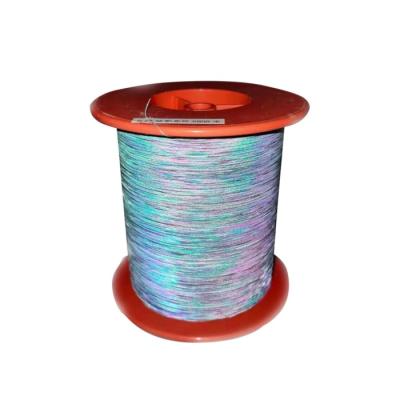 China shrink rainbow stocking reflective yarn/reflective sewing thread/reflective fabric strips for sale