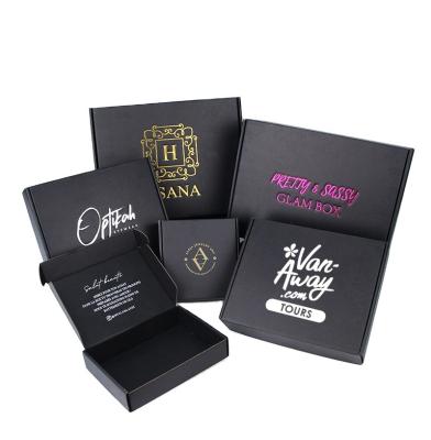 China Recycled Materials Factory Sale OEM Odm Rose Gold Black Cardboard Empty Magnetic Closure Gift Box Shipping Holographic Listing Box for sale