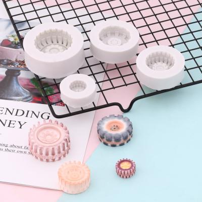 China Sustainable 3D Tire Shape Silicone Mold Car Tire Motorcycle Tire Cake Fondant Chocolate Molds Cake Decorating DIY Tools Soap Baking Mold for sale