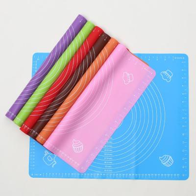 China 50x40cm Stocked Silicone Baking Mat For Pastry Rolling Dough With Measurements for sale