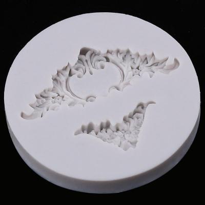 China Viable Vintage Relief Trims Scroll Flourish Silicone Fondant Mold Sugarcraft Wedding Cake Decorating Tools Chocolate Molds for sale