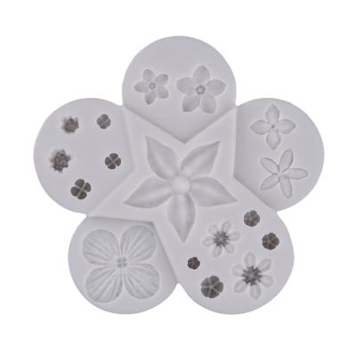 China Viable Flower Cake Silicone Mold DIY Four Leaf Clover Cake Decorating Tools Chocolate Fondant Candy Soap Resin Mold for sale