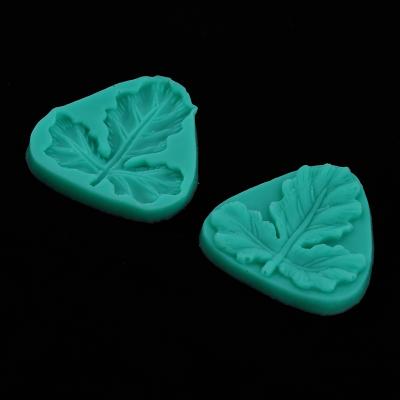 China 2Pcs/set Viable Sheet Silicone Mold Petal Leaves Fondant Cupcake Chocolate Soap DIY Mold Cake Decorating Tools for sale