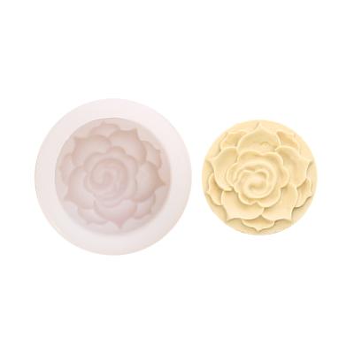 China Making Soap Round Flower Silicone Soap Molds Mousse Cupcake Silicone Molds DIY Candle Molds for sale